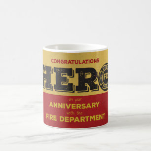 Firefighter Hero Employee Anniversary Coffee Mug