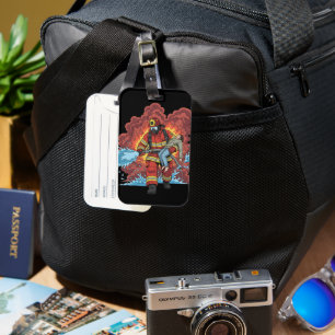 Firefighter Hero in Action Luggage Tag