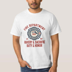 Firefighter Hero Pride T-Shirt with Maltese Cross