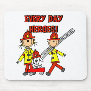 Firefighter Heroes Mouse Pad