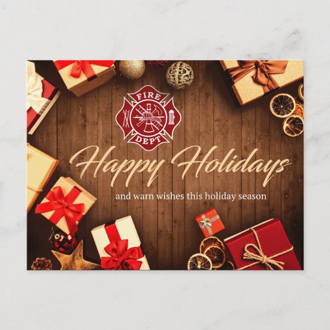 Firefighter Holiday Card (Front)