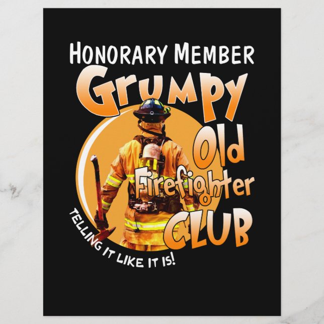 Firefighter | Honorary Member Grumpy Firefighter Flyer (Front)