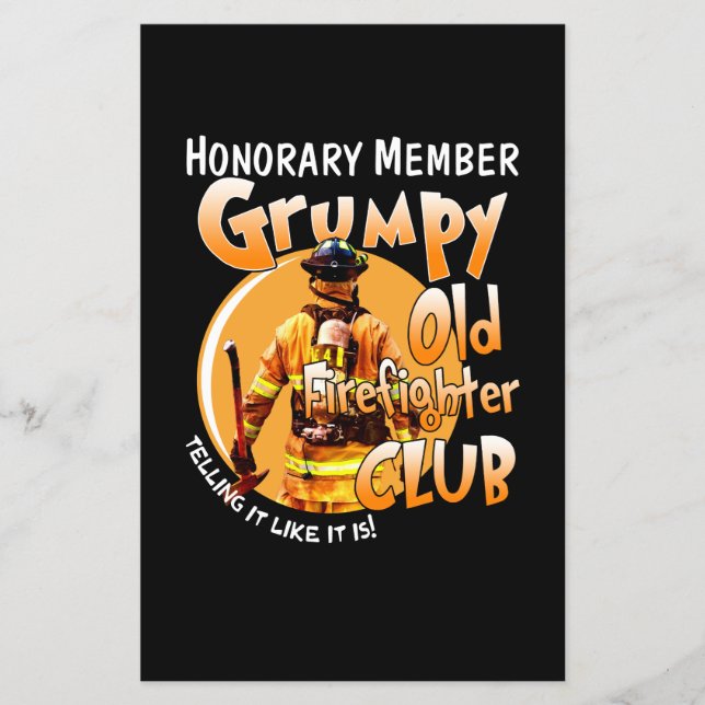 Firefighter | Honorary Member Grumpy Firefighter Flyer (Front)