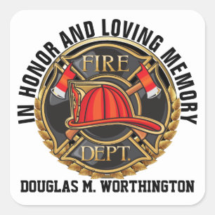 FIREFIGHTER In Loving Memory Sticker