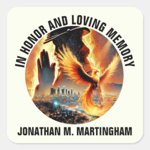 FIREFIGHTER In Loving Memory Sticker