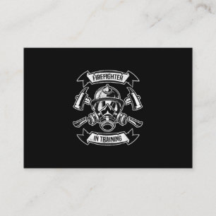 Firefighter In Training Axe Gas Masks Aspirant Business Card