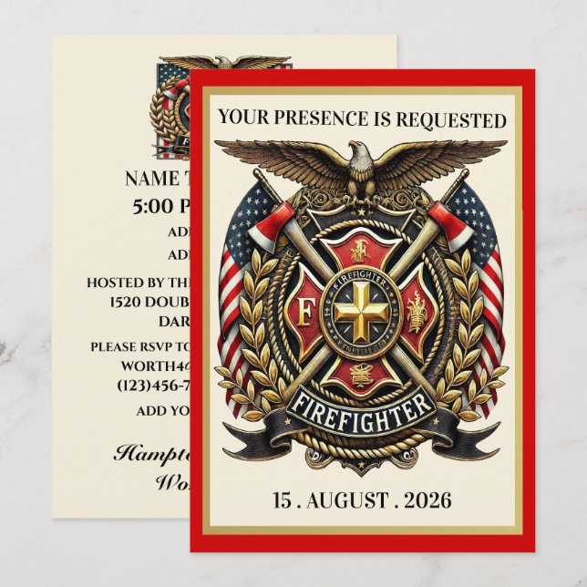 FIREFIGHTER  INVITATION (Front/Back)