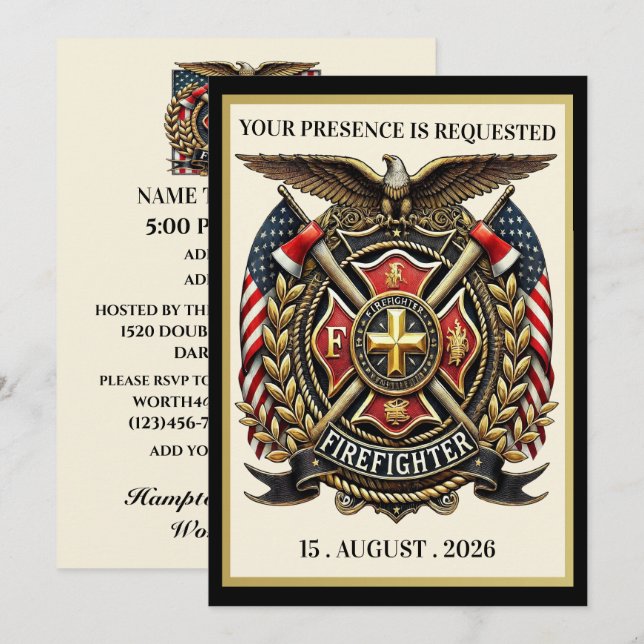 FIREFIGHTER  INVITATION (Front/Back)