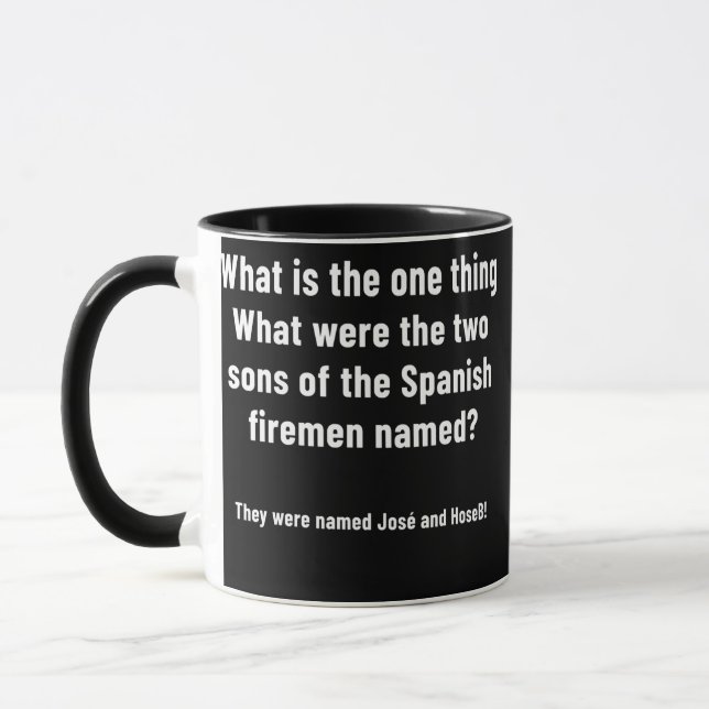 Firefighter Jokes Fireman Thin Red Line Mug (Left)
