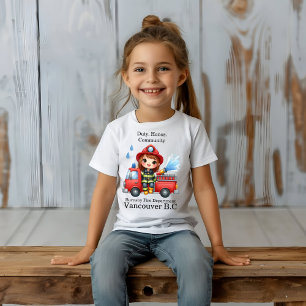 Firefighter joyfully spraying water T-Shirt