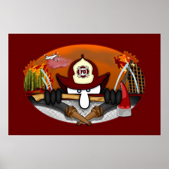 Firefighter Kilroy Poster (Front)