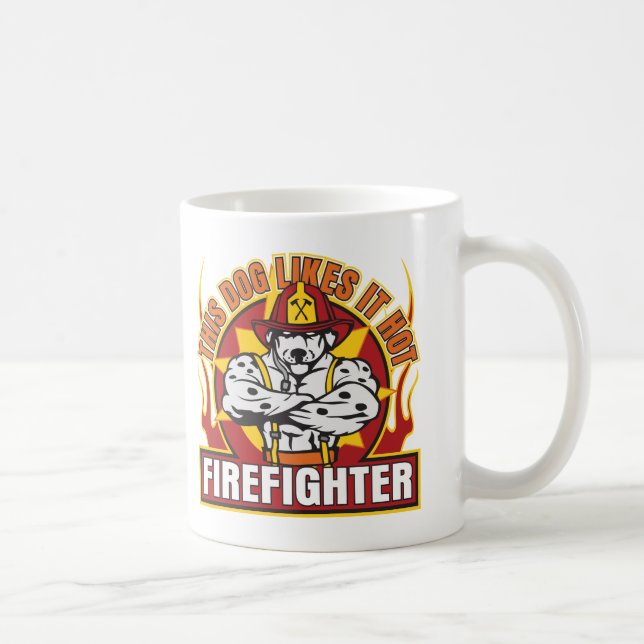 Firefighter Likes it Hot Coffee Mug (Right)