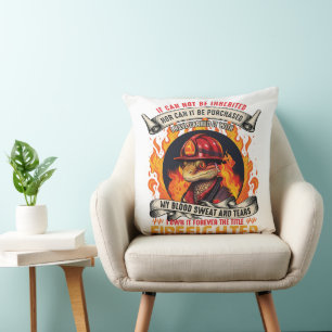 Firefighter Lizard Cushion