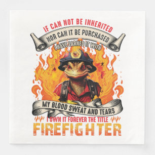 Firefighter Lizards Napkin