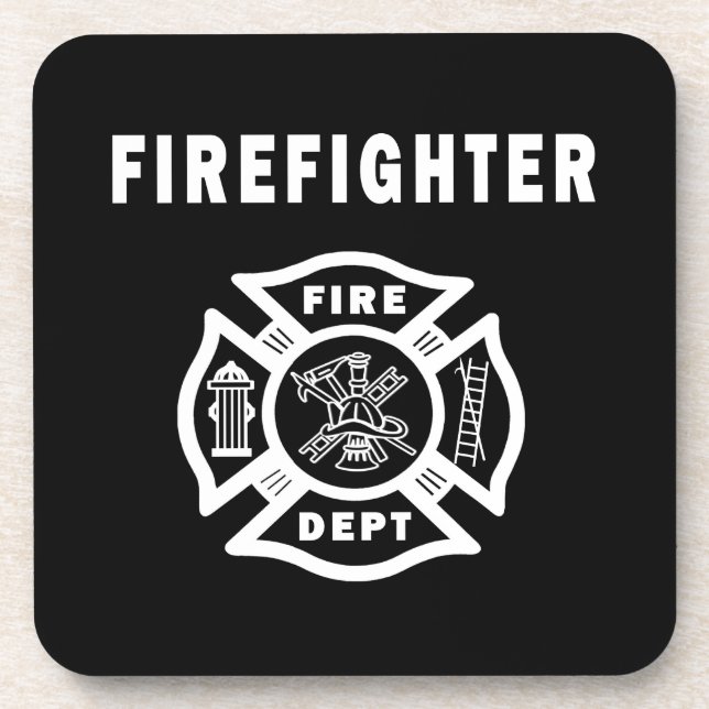 Firefighter Logo Coaster (Front)
