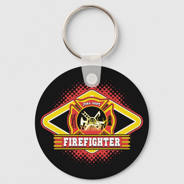 Firefighter Logo Key Ring (Front)