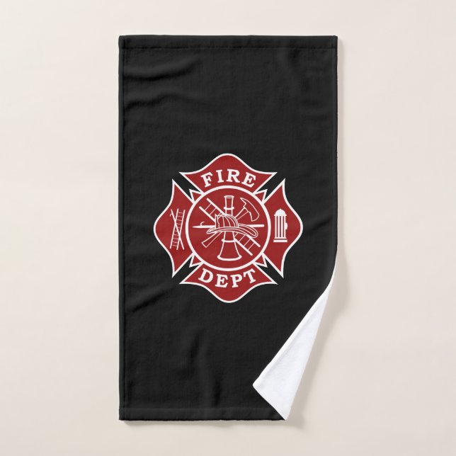 Firefighter Maltese Cross Hand Towel (Hand Towel)