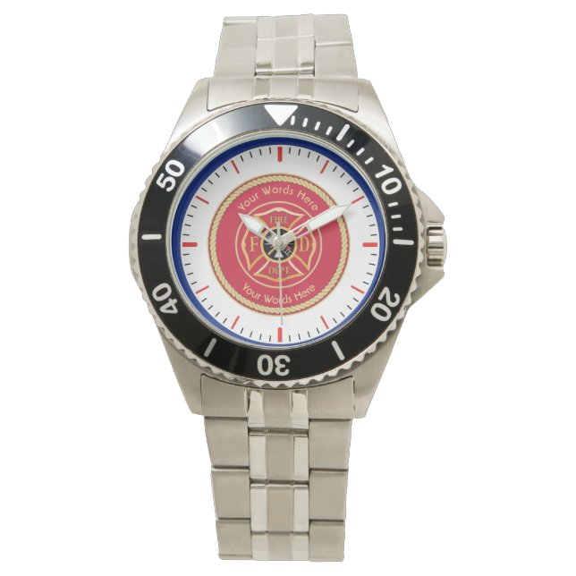 Firefighter Maltese Cross Rope Shield Universal Watch (Front)