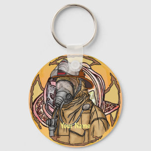 Firefighter Mask  keychain 