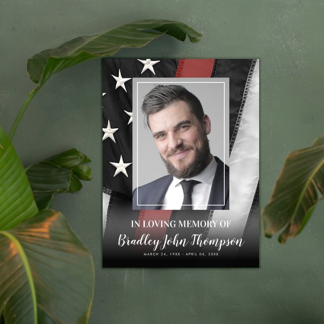 Firefighter Memorial Print | Thin Red Line Poster (Creator Uploaded)