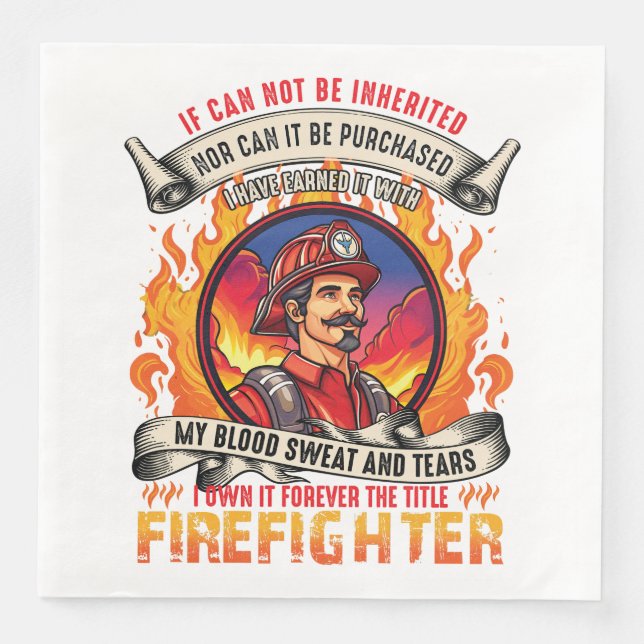 Firefighter Men Napkin (Front)