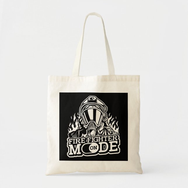 Firefighter Mode On - Fire Department Thin Red Lin Tote Bag (Front)