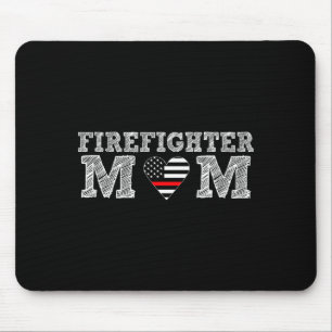 Firefighter Mom Fireman Gift Proud Firefighter Quo Mouse Pad