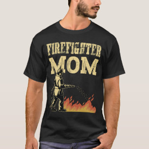 Firefighter Mom Mother Support the Thin   T-Shirt