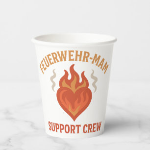 Firefighter Mom Support Crew – Proud Firefamily Paper Cups