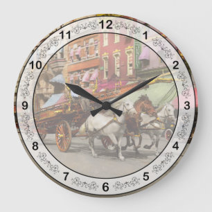 Firefighter - Moving with urgency 1914 Large Clock