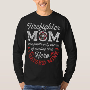 Firefighter Mum Firewoman Proud Moms Mother's Day T-Shirt