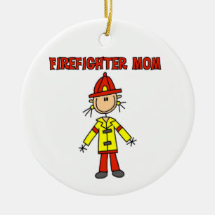 Firefighter Mum T-shirts and Gifts Ceramic Ornament