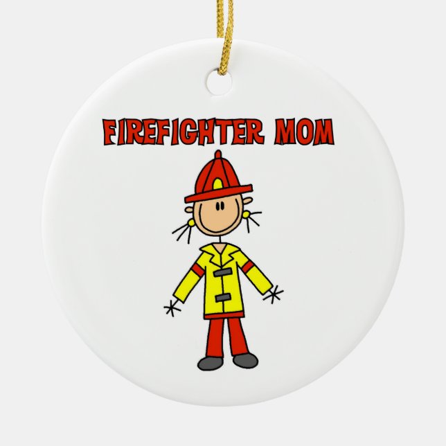 Firefighter Mum T-shirts and Gifts Ceramic Ornament (Front)