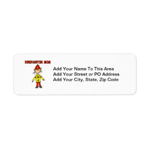 Firefighter Mum T-shirts and Gifts Return Address Label