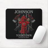 Firefighter NAME Fire Department Hydrant USA Flag  Mouse Pad (With Mouse)