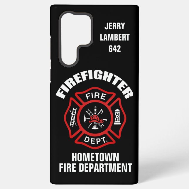 Firefighter Name Template Samsung Galaxy S22 Ultra Case (Back)