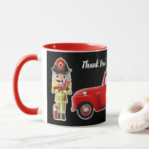 Firefighter Nutcrackers with Little Red Trucks Mug