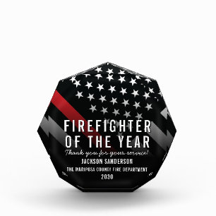 Firefighter of the Year Employee Recognition Acrylic Award