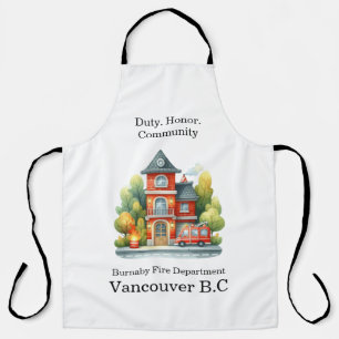 Firefighter on a warm spring afternoon apron