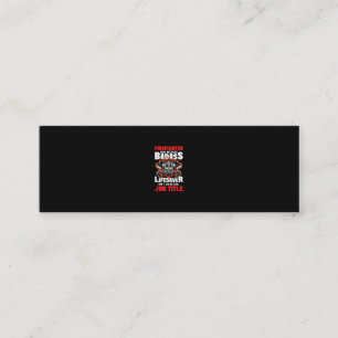 Firefighter Only Because Badass Lifesaver Mini Business Card
