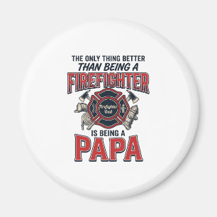 Firefighter Papa Vintage Engraving Shirt Design_1 Magnet
