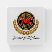 Firefighter Paperweight