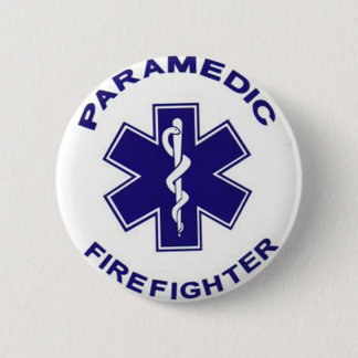 Firefighter Paramedic 6 Cm Round Badge