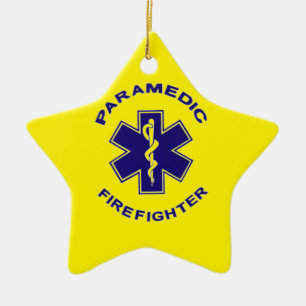Firefighter Paramedic Ceramic Ornament