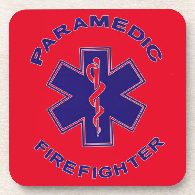 Firefighter Paramedic Coaster (Front)