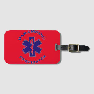 Firefighter Paramedic Luggage Tag