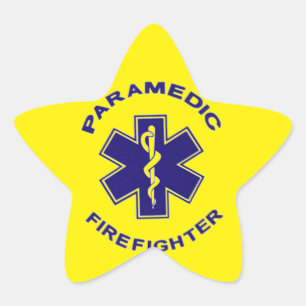 Firefighter Paramedic Star Sticker