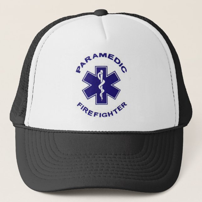 Firefighter Paramedic Trucker Hat (Front)