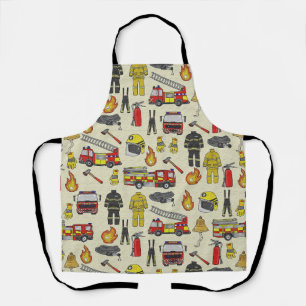 Firefighter Pattern, Fire Truck, Rescue Gear, Flam Apron