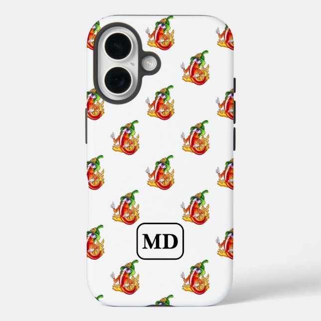 Firefighter Pepper Customisable White Thumbs-Up Case-Mate iPhone Case (Back)
